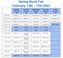PTA Spring Book Fair